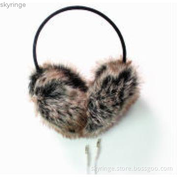 Earmuff plush over-ear headphone for PC as Christmas gift